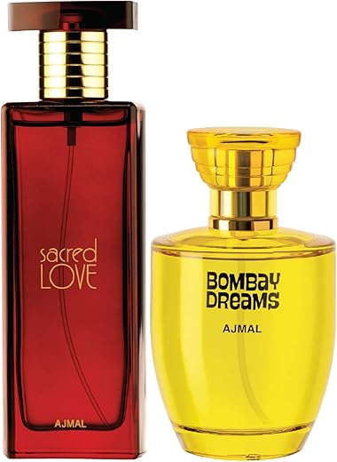 Ajmal Bombay Dreams EDP Floral Fruity Perfume 100ml for Women and Sacred Love EDP Floral Musky Perfume 50ml for Women