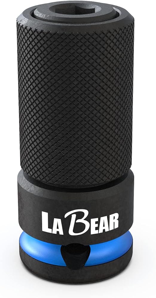 LABEAR- Impact Wrench Adapter, 3/8" Drive Female to 1/4" Hex Converter, Quick Release, Quick Change Chuck, Square to Hex Bit Adapter, Impact Drill Adapter, Cr-Mo Steel Ratchet Wrenches Drivers