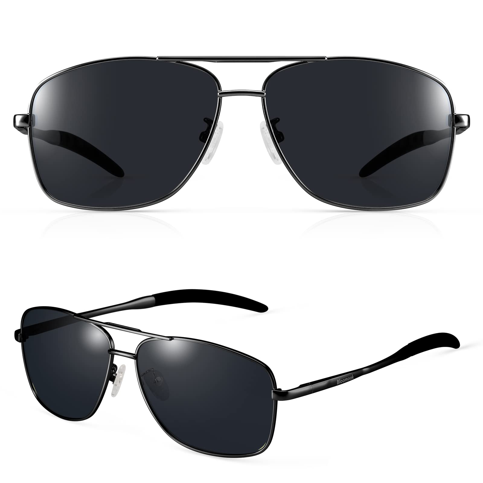 Bloomoak Polarized Photochromic Sunglasses for Men with Al-Mg Frame- Transition Sunglasses for Driving Fishing Outdoor