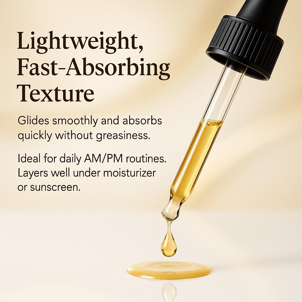 Golden Micro-Peptide Tallow Serum with Niacinamide & Bifida – Hydrating, Smoothing & Skin Renewal Support – Lightweight Face Serum for a Healthy-Looking Glow – 100ml /3.3fl oz (1)