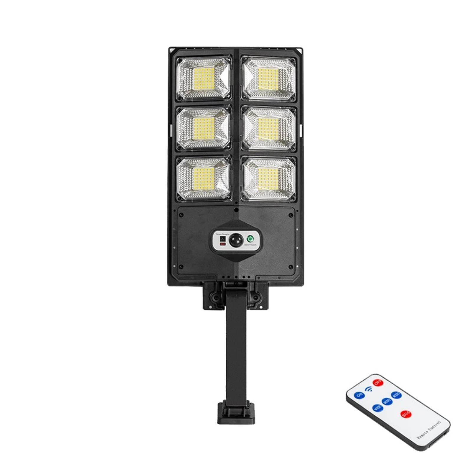 Solarne lampy uliczne, Solar Street Lights Outdoor 10000LM Z pilotem Czujnik ruchu Solar Outdoor Lampa LED do garażu ogrodowego na parkingi, tereny wiejskie i przedmieścia(Deep Pink)