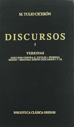 Discursos (ciceron) vol. 1: Verrinas: Discurso contra Q. Cecilio. Primera sesión. Segunda sesión (I-II): 139 (Bibl. Clásica Gredos)