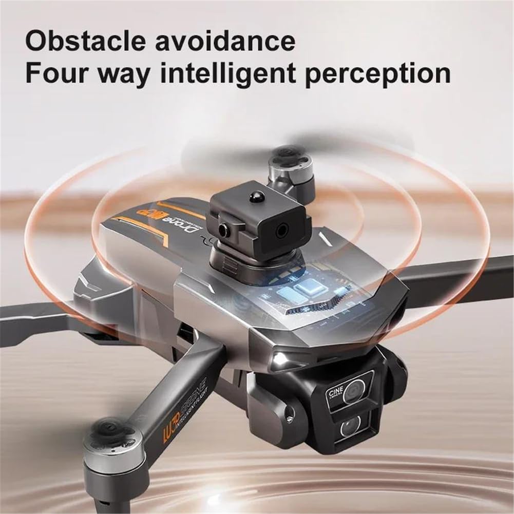Dual Battery,Drone lu30 Professionale 8k GPS brushless HD con Telecamera, Schermo da 4,5'', Telecomando, Fotografia Aerea, Drone per Evitare Gli Ostacoli