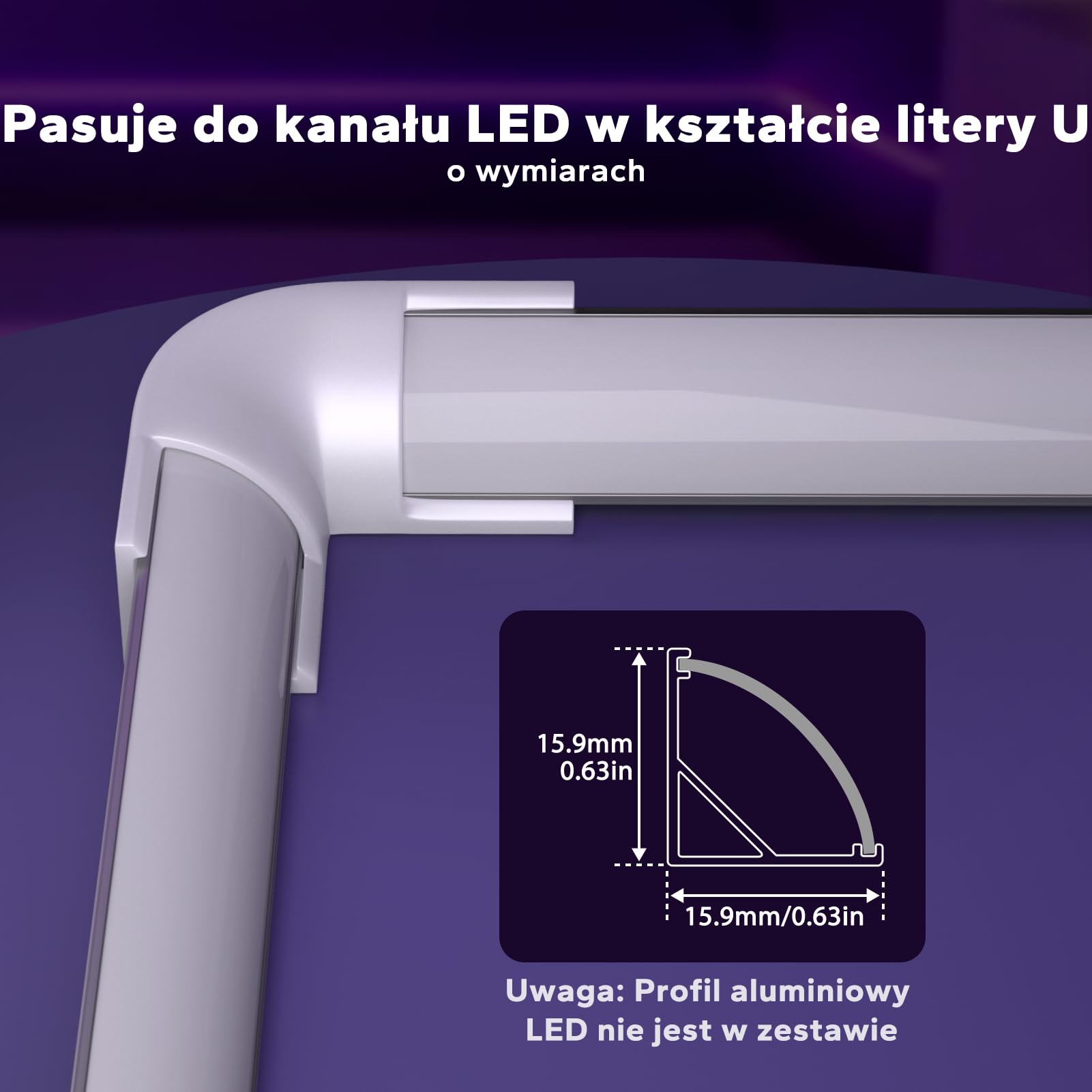 HOMMAND Łączniki narożne 90 stopni 10 szt., złącza narożne do profilu LED, złącza narożne do kanału LED 90 stopni do profilu aluminiowego LED w kształcie V, wkręty w zestawie