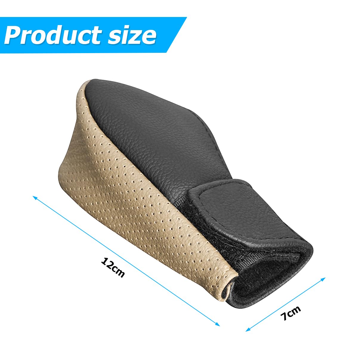 Copricambio In Pelle Per Auto - Universale, Antiscivolo, Per Cambio E Freno A Mano, Nero