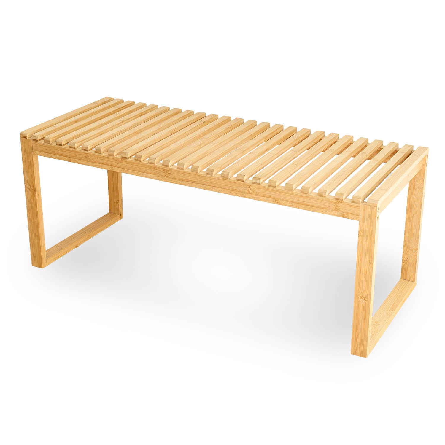 Amazon.co.jp: 北欧デザイン 竹製 木製ベンチ ダイニングベンチ 100cm