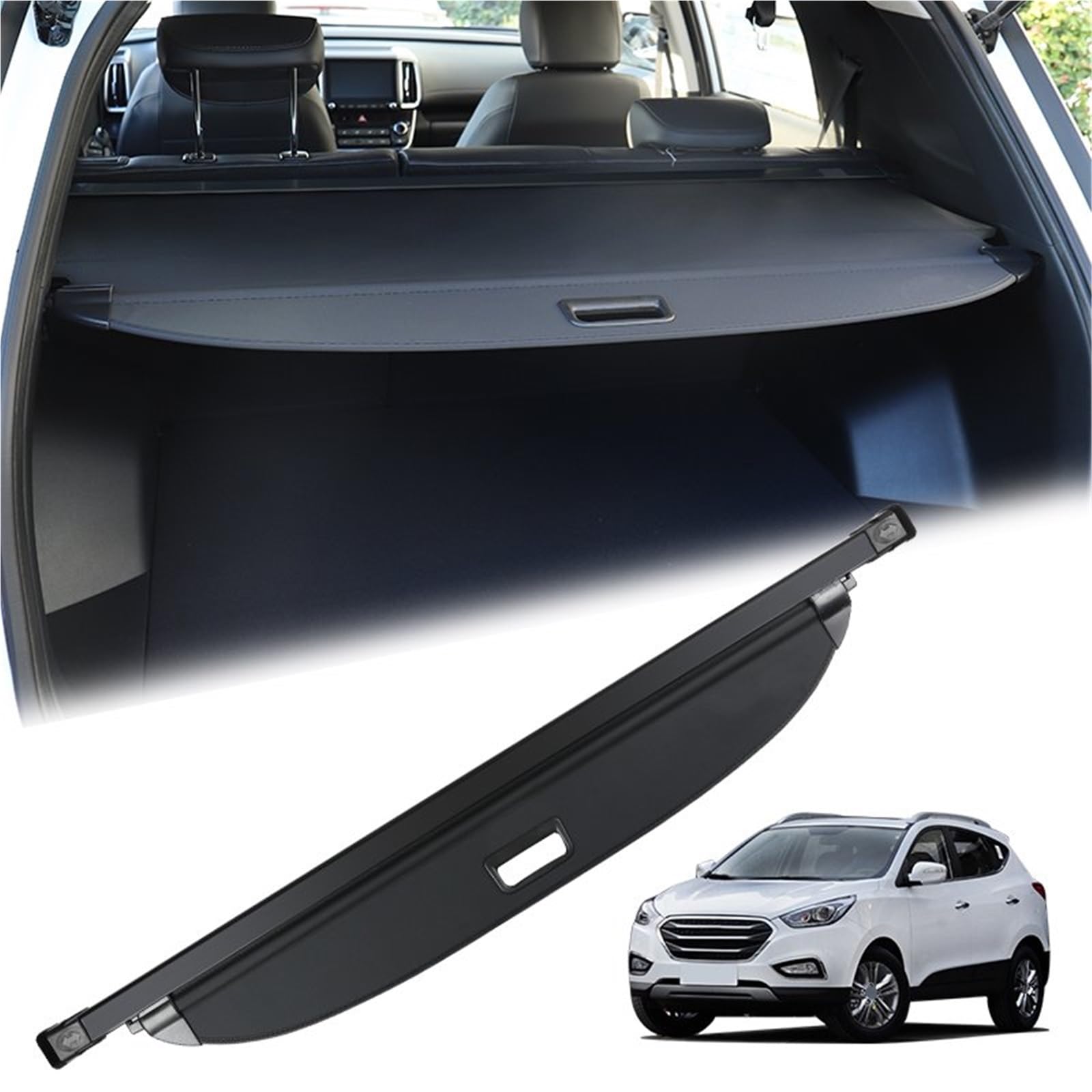 Versenkbare Trunk Cargo Abdeckung Paket Rack Schild Privatsphäre Für Hyundai Für Tucson Für IX35 2010 2011 2012 2013 2014 2015 Gepäckraumabdeckung
