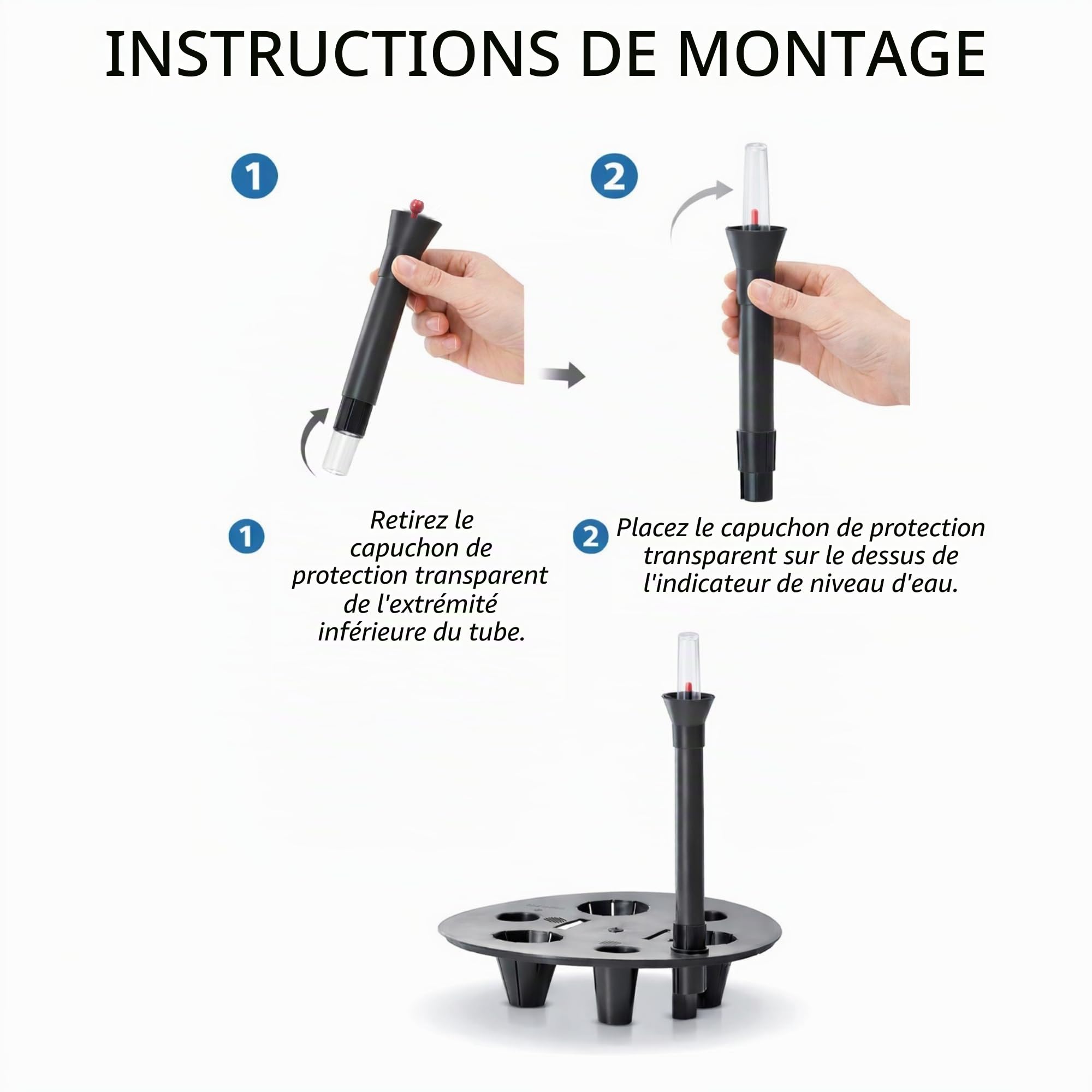 MELTOM Pot de fleurs avec insert et système d'irrigation, rond et moderne, résistant au gel et aux UV, en plastique, pour l'intérieur et l'extérieur, anthracite, taille XXL