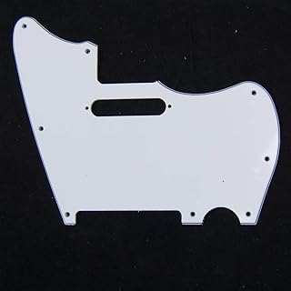 Jazzcaster/telemaster Hybrid Style Guitar Pickguard,1 pickup, 3Ply White