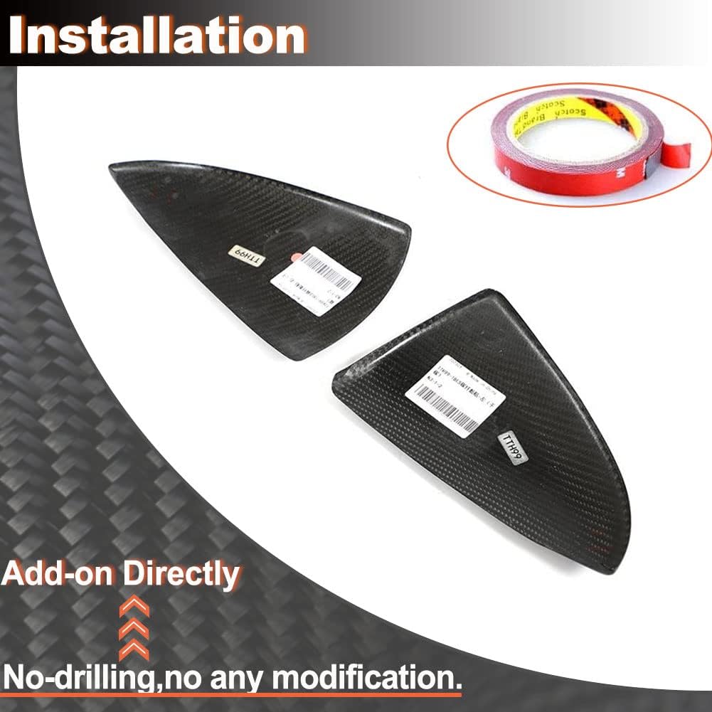 Real Carbon Fiber Mirror Cover Caps Fit for Lexus IS300 IS350 IS500 Base F Sport Sedan 4 Door 2020-2024 Add-on Factory Outlet Side Rearview Mirror Caps Car Exterior Outside Shell