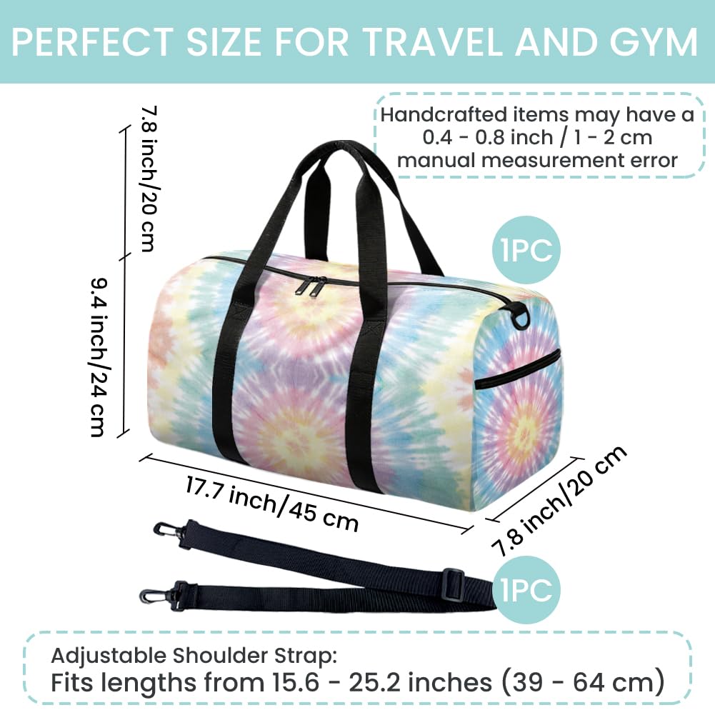 SUPERDANT Sac de Sport Duffel Grandes Capacité en Nylon avec Motif Dégradé Arc-en-Ciel Unique pour la Salle de Sport, Les Voyages et Les Trajets Quotidiens 45x20x24cm