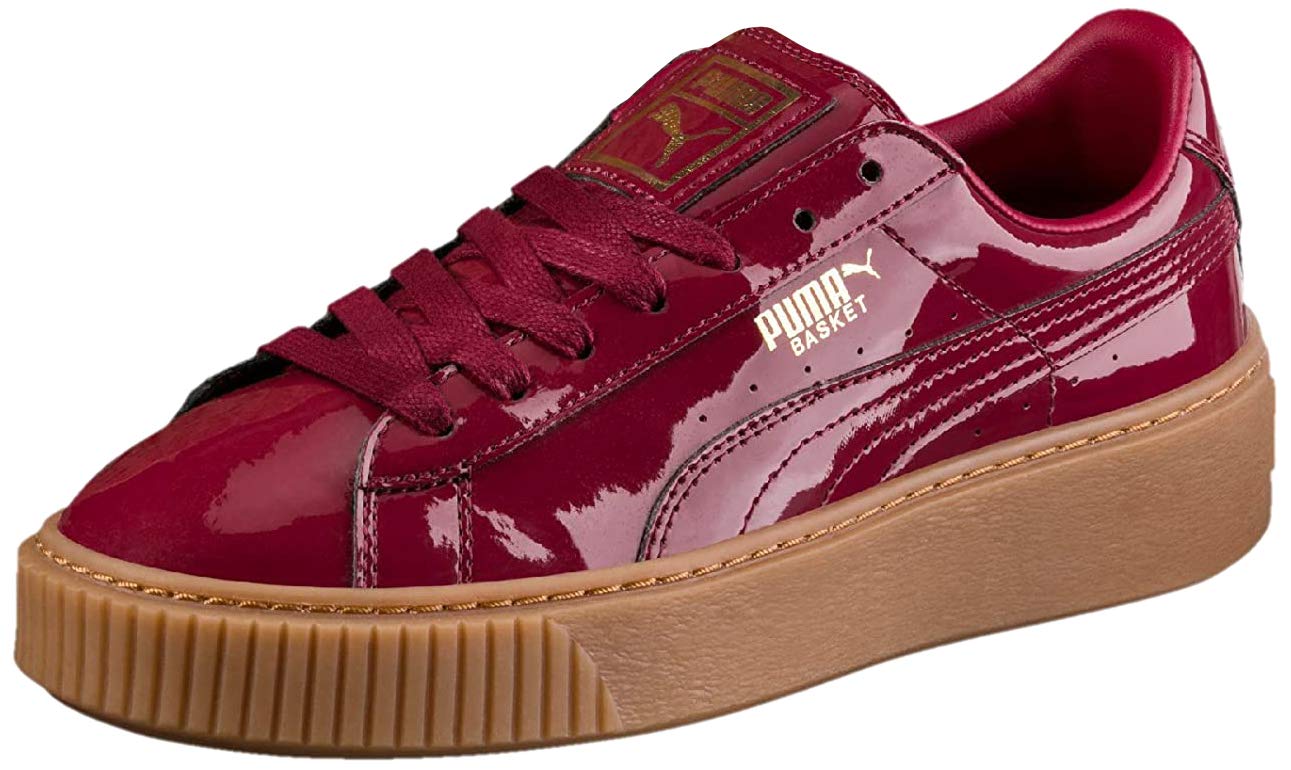 PUMAWomen's Basket Platform Strap Wn Sneaker, Medium