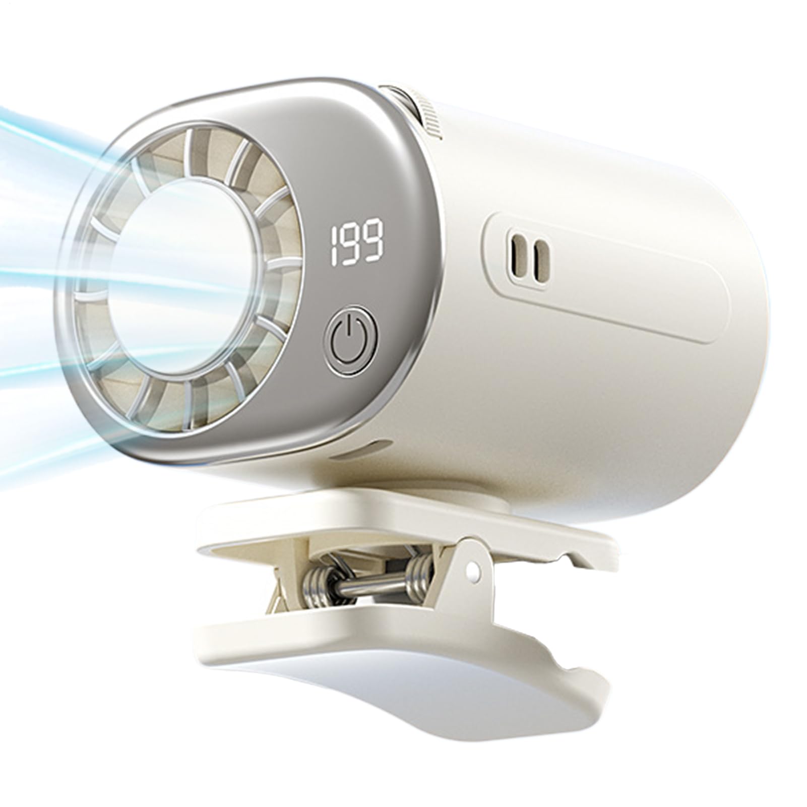 Ventilateur clip portable rechargeable 199 vitesses avec rotation 360