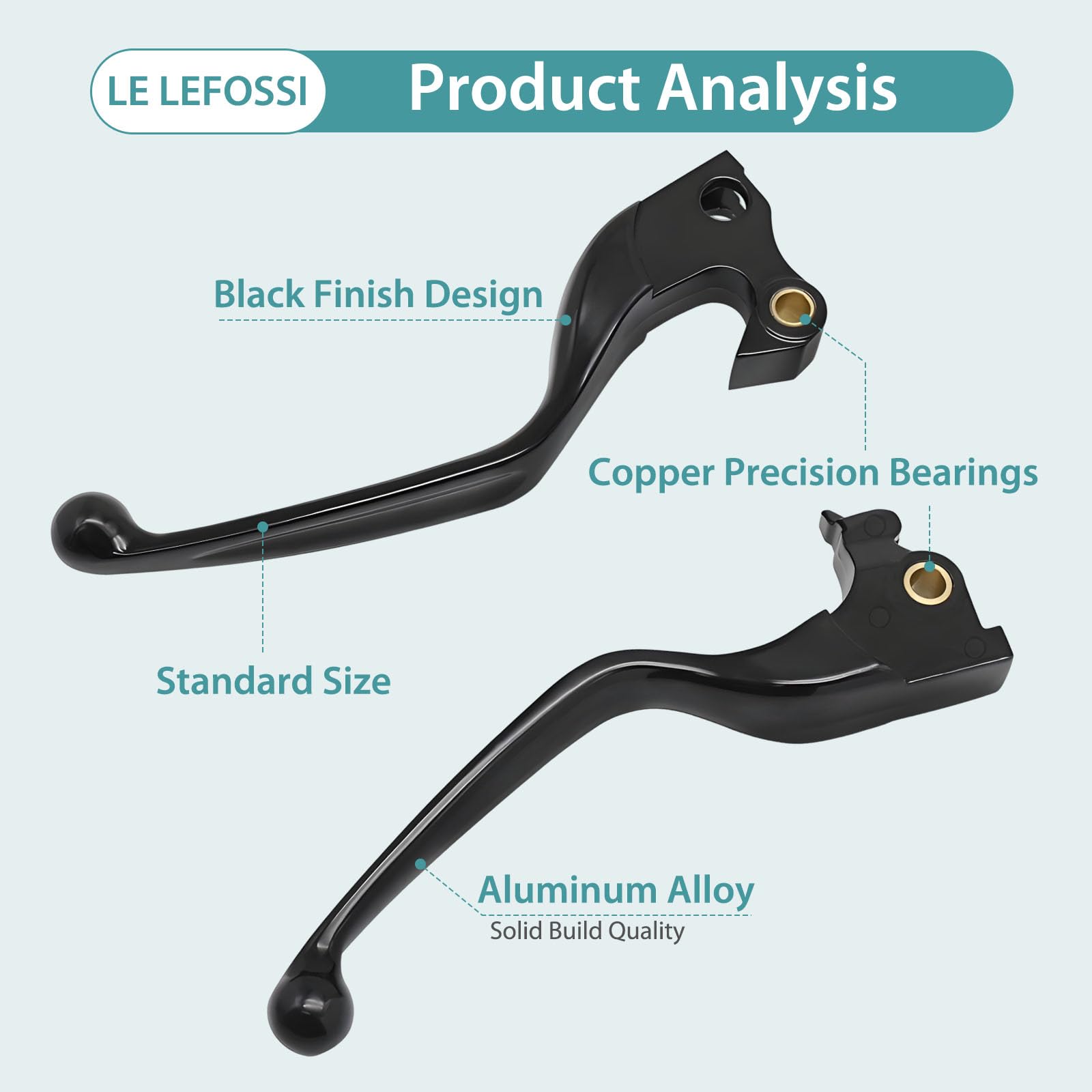Premium in alluminio freno moto & leva frizione Compatibile con Harley Davidson XL Sportster 883 1200 XL883 XL1200 Forty Eight Seventy Two 2014-2020 - Safety,Corrosion-Resistant, Black
