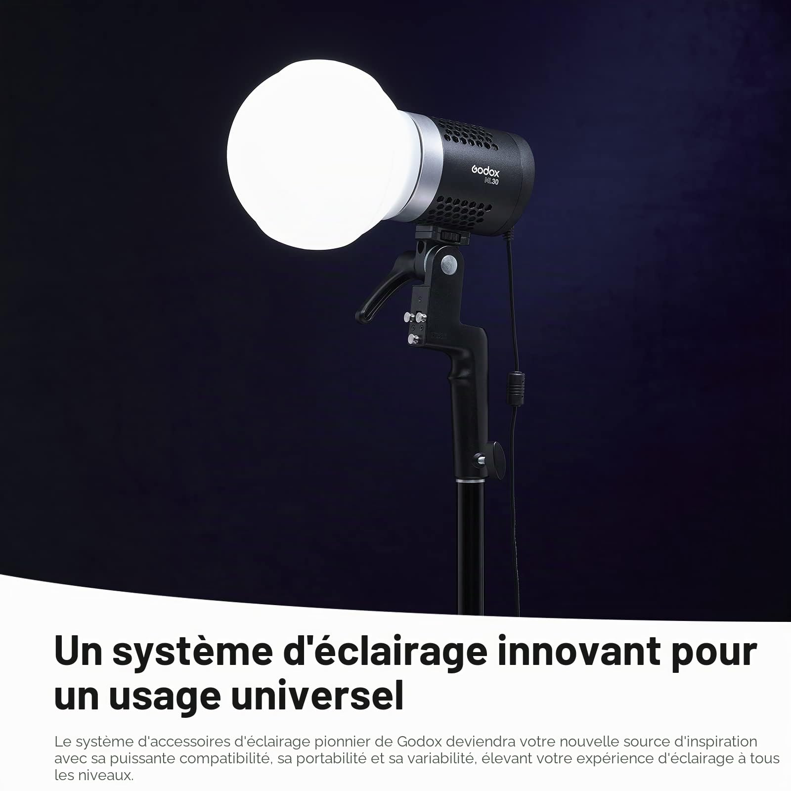 Godox ML-CD15 Diffuseur dôme avec 3 adaptateurs, Diffusion Lumière Flash en Silicone Pliable, Compatible avec LED Light et Flash Godox V1 V1Pro V860III V850III TT685II