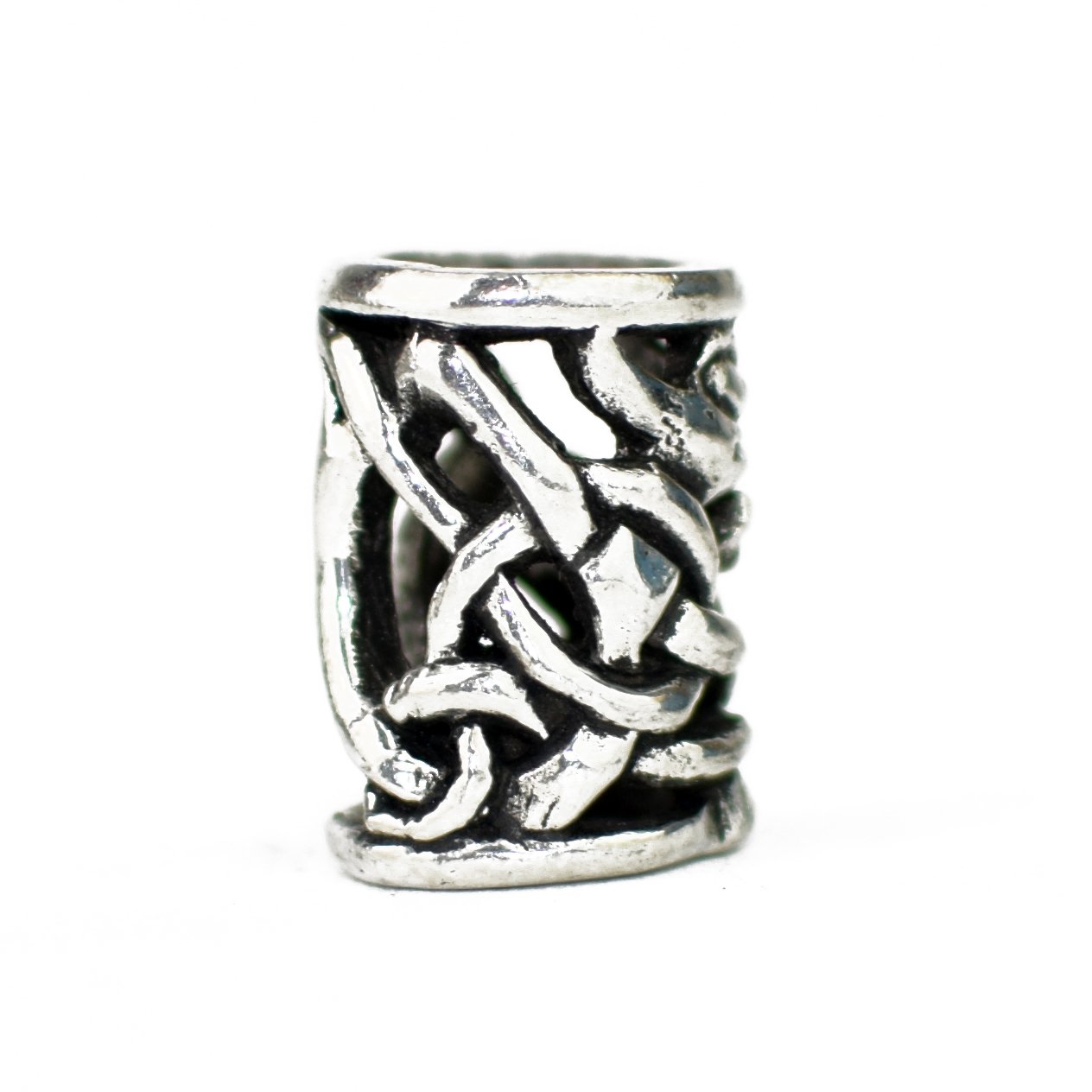 Openwork Urnes Dragon Bead- Twin packet, Pewter
