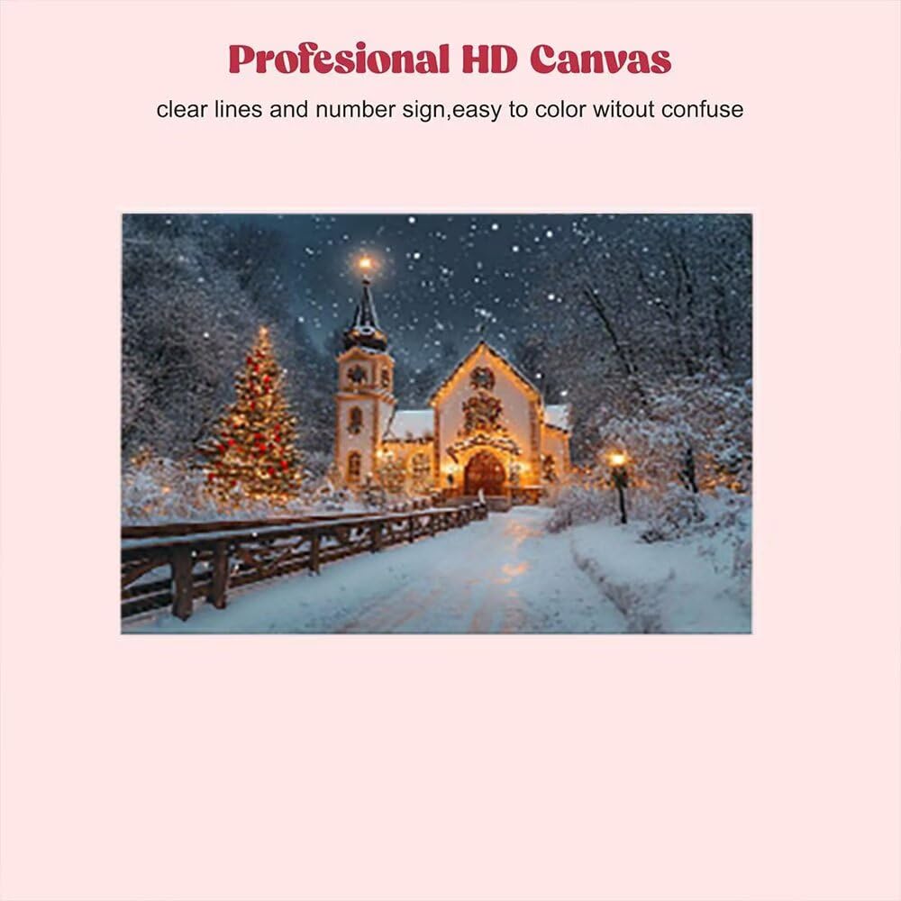 Malen Nach Zahlen, Star Villa, HD Leinwand mit Acrylfarben und Pinselset, Einfach zu Malen Für Kinder und Erwachsene, Anfängerfreundlich, Home Decor Geburtstag Geschenk, Ohne Rahmen 90x120cm WM3L-836