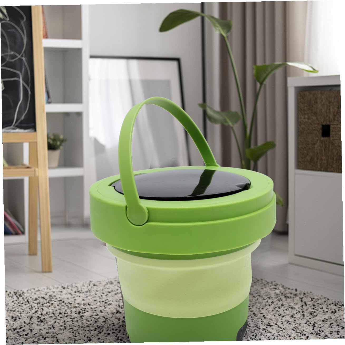 TEHAUX 6L Portable Mini Washing Machine Collapsible Travel Washer for Camping Apartment Use Lightweight Clothes Washer Rotating Function