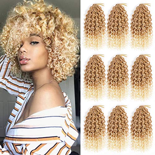 GX Beauty 9 Bundles/Lot Marlybob Crochet Hair Ombre Jerry Curl Crochet Braids 8 Inch Synthetic Kinky Curly Braiding Hair Extensions(27/613#)