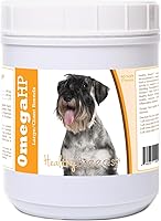 Vista 268 de Healthy Breeds Schnauzer en miniatura Omega HP Ácido graso para piel y pelaje Masticables suaves 60