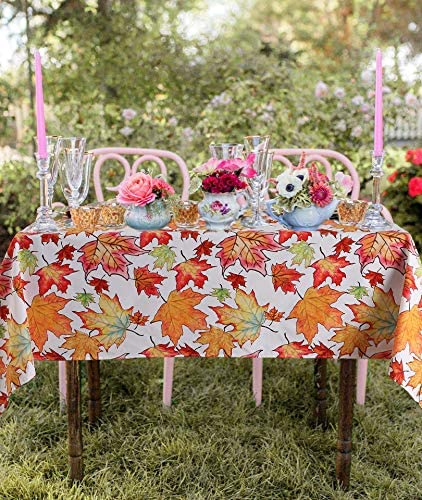 B-Cool Maple Leaves Printed Tablecloth Rectangle 57X120 Inches Fall Table Cover Spillproof For Thanksgiving Harvest Festival Party Dinner Table Decorations #TOP1