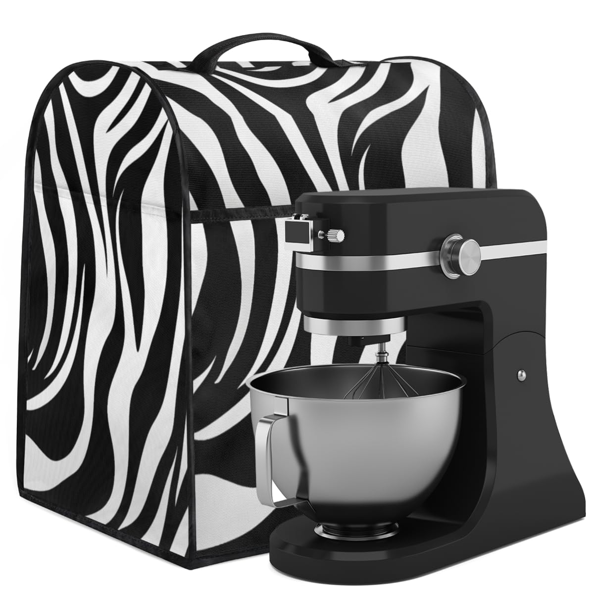 Coffee Maker Cover Zebra Skin Texture Kitchen Appliance Covers Small Appliance Covers Blender Cover Juicer Cover Dust Covers for Kitchen Appliances with Top Handle and Pockets,Washable,C482