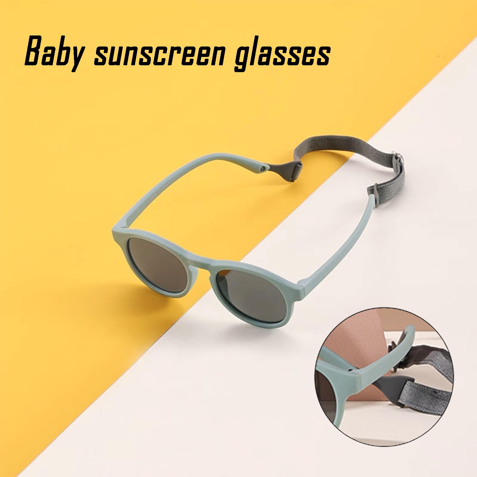 Lunettes de soleil pour bébé de 1 an, enfant fille à partir de 0-3, 6-12, 12-24, 9-36 mois, lunettes de soleil pour bébé, plage, extérieur, confortables, transparentes, protection UV