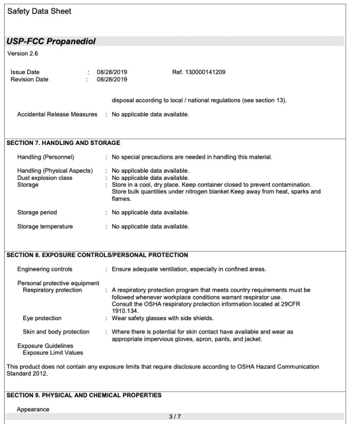 Miniatura 7 de 1,3 Propanodiol - Grado Alimenticio - USP