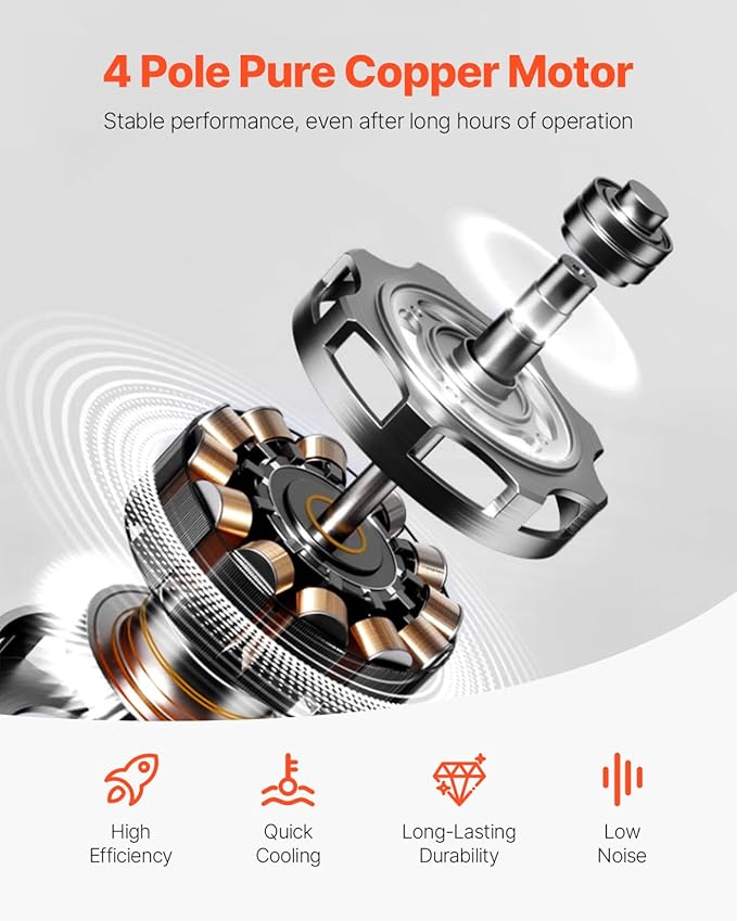 VEVOR Bomba de Vacío, 3.5 CFM, Bomba de Vacío Rotativa Monofásica HVAC miniatura 3