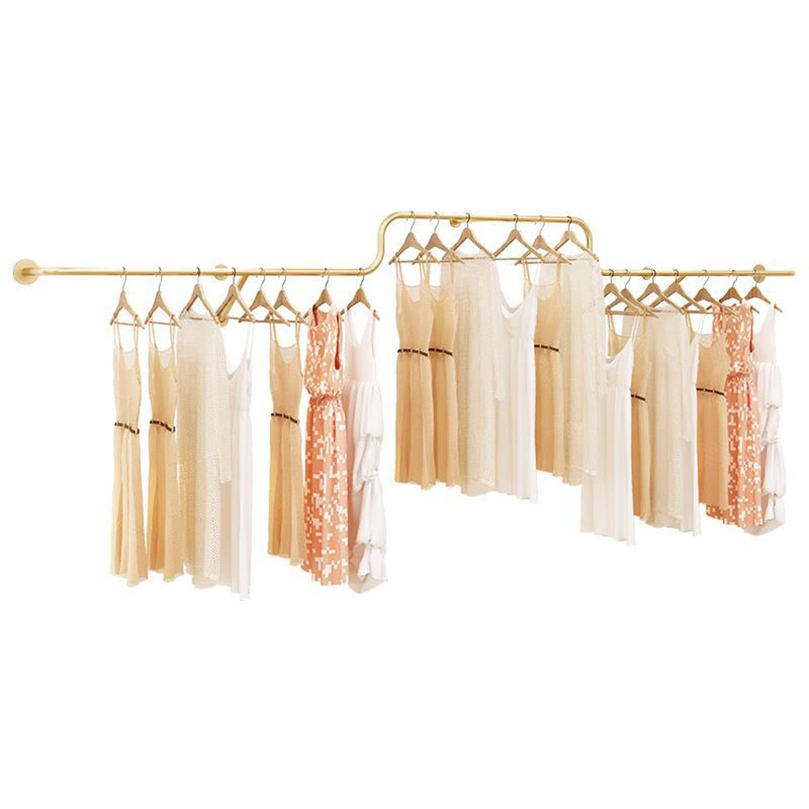 HADECOLL Clothing Rack - Wall Mounted Display Stand For Garments And Towels, Versatile Hanging Shelf Organizer For Retail And Home Use