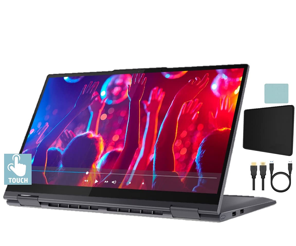 Lenovo Yoga 7i 15.6’’ 2-in-1 Touch FHD (1920x1080) Laptop | 11th Gen Intel Quad Core i5-1135G7 | Backlit Keyboard | Fingerprint | Thunderbolt | W10 w/Mazepoly Accessories (8GB RAM 256GB SSD)