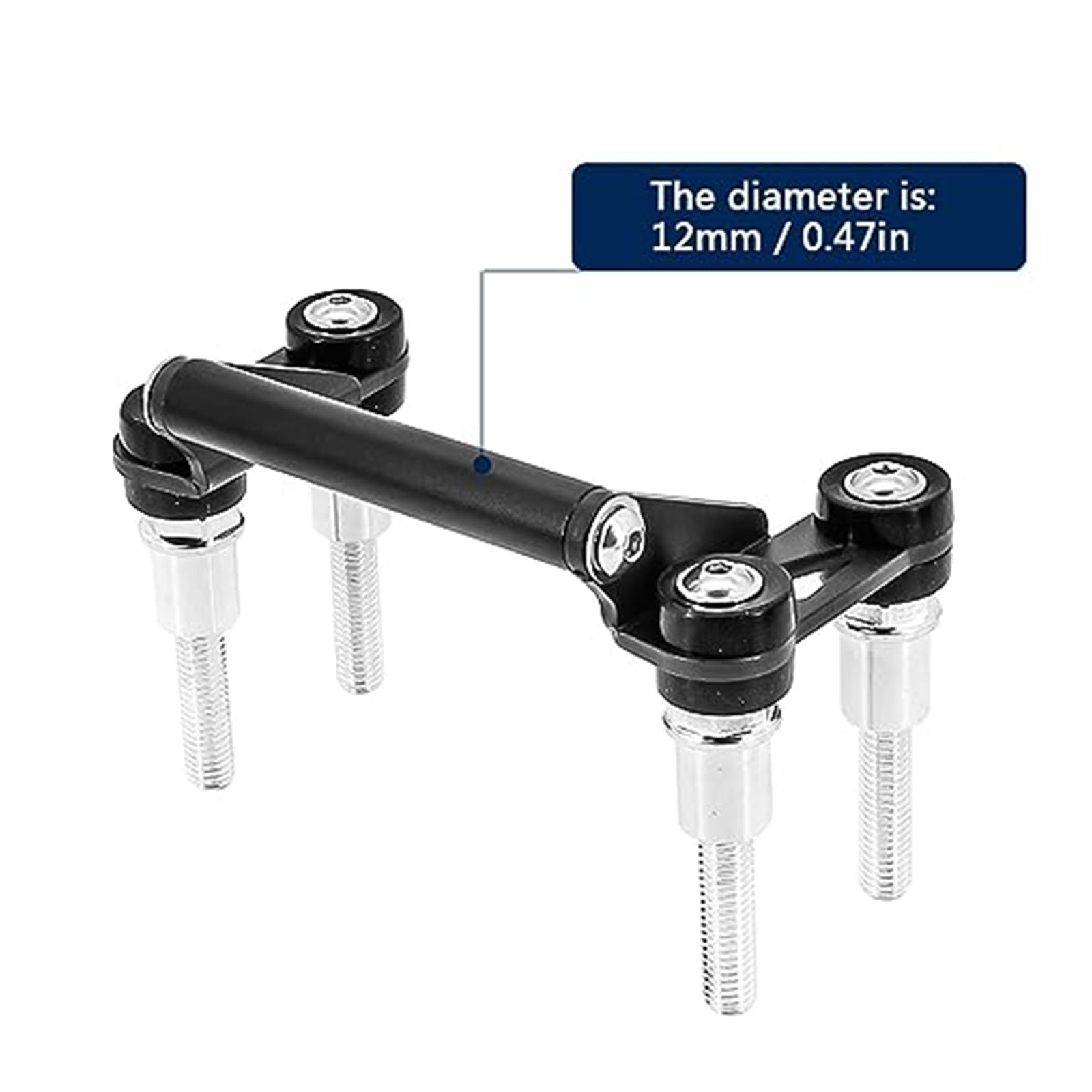 Soporte teléfono Bicicleta para S 1000 R para S1000R 2017-motocicleta Ajustable Extender Soporte De Navegación para Teléfono Placa GPS Soporte para Teléfono Decorar(‎12mm Bracket)