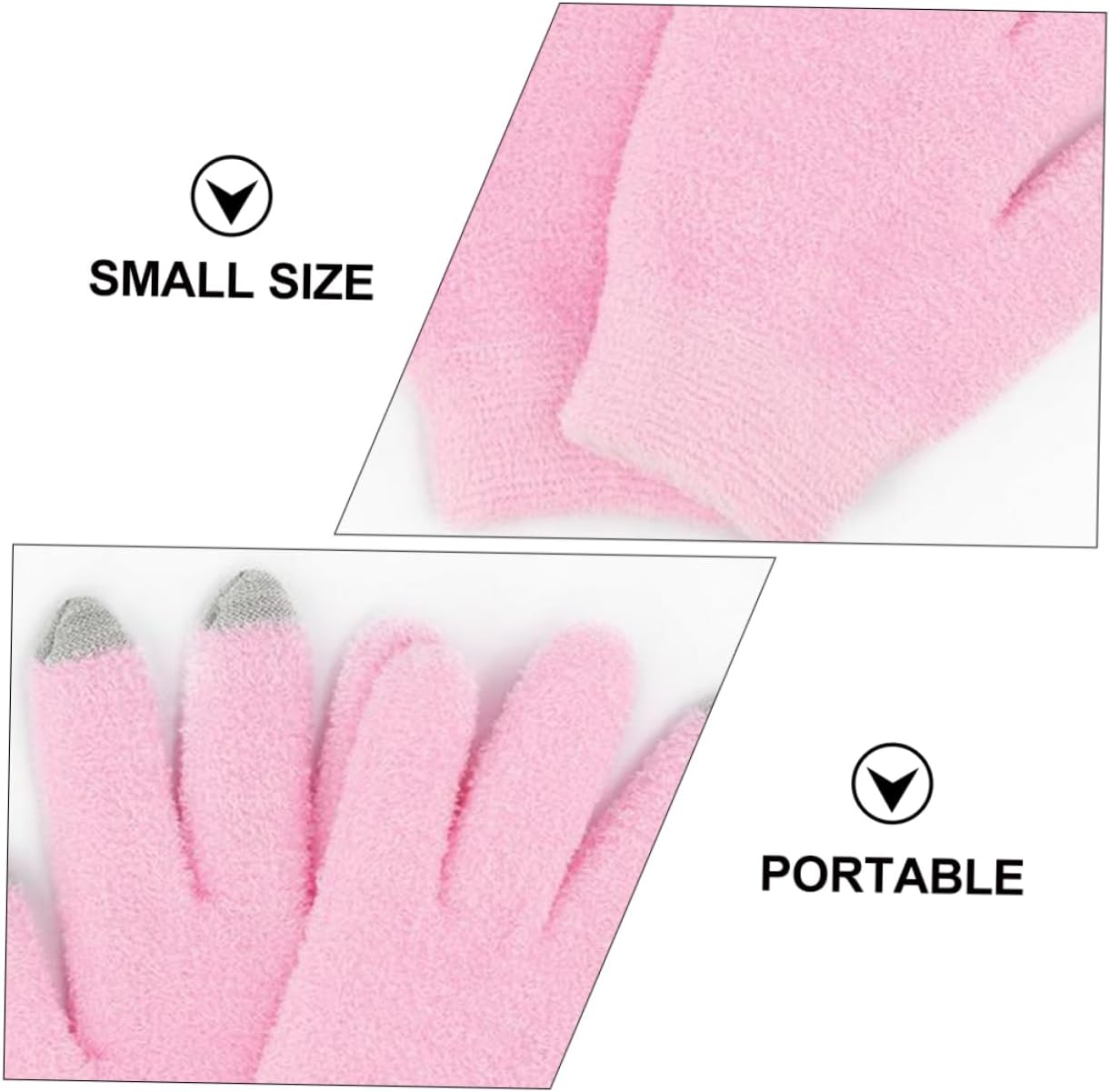 2Pairs Moisturizing Touch Screen Gloves Gel Hand for Dry Cracked Hands Reusable Beauty Care Gloves for Nighttime Use Smooth Skin Repair and Nourishment