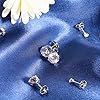 Studs Earrings for Women Mens, 6 Pair Stainless Steel Earrings Silver Stud Earrings Sets Cubic Zirconia Gifts Diamond Earrings Mens Earrings Studs Small Earrings for Women Men #1