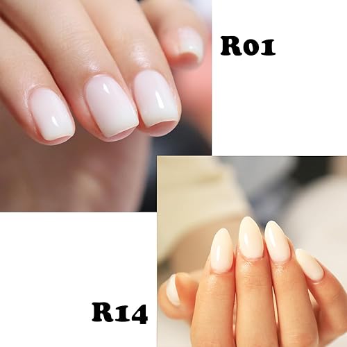 Miniatura 5 de FZANEST Juego de 2 esmaltes de gel base de goma para uñas color blanco lechoso, 6 en 1, extensión fortalecedora transparente, color nude, capa base