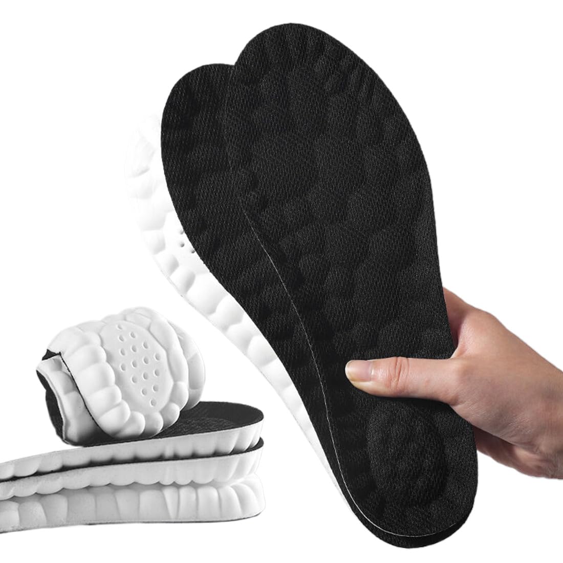 Plantillas Memory Foam para Deporte, Trabajo y Uso Diario - Ortopédicas Transpirables Amortiguadoras 43-44