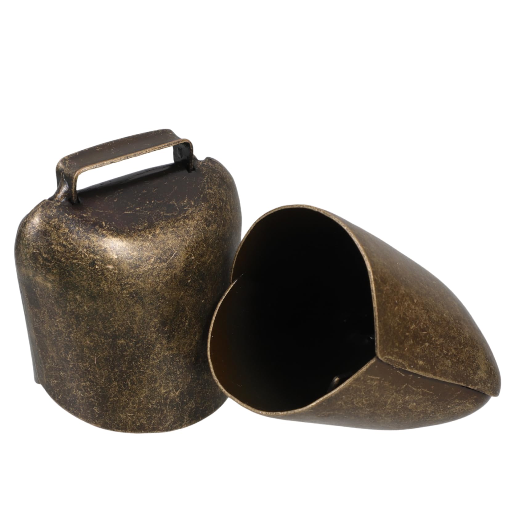 BCOATH 2 Pcs Animal Hanging Bell Craft Bells Noisemaker Call Bells Mini Cowbell Feng Shui Wind Chime Cow Bells for Crafts Bronze Shepherd Bell Small Sheep Bell Bronze Jingle Bells