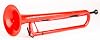 pBugle Plastic Bugle Beginner Starter Kids Bb Cavalry Trumpet with 7C Plastic Mouthpiece - Red