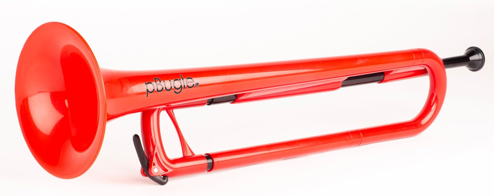 pBugle Plastic Bugle Beginner Starter Kids Bb Cavalry Trumpet with 7C Plastic Mouthpiece - Red