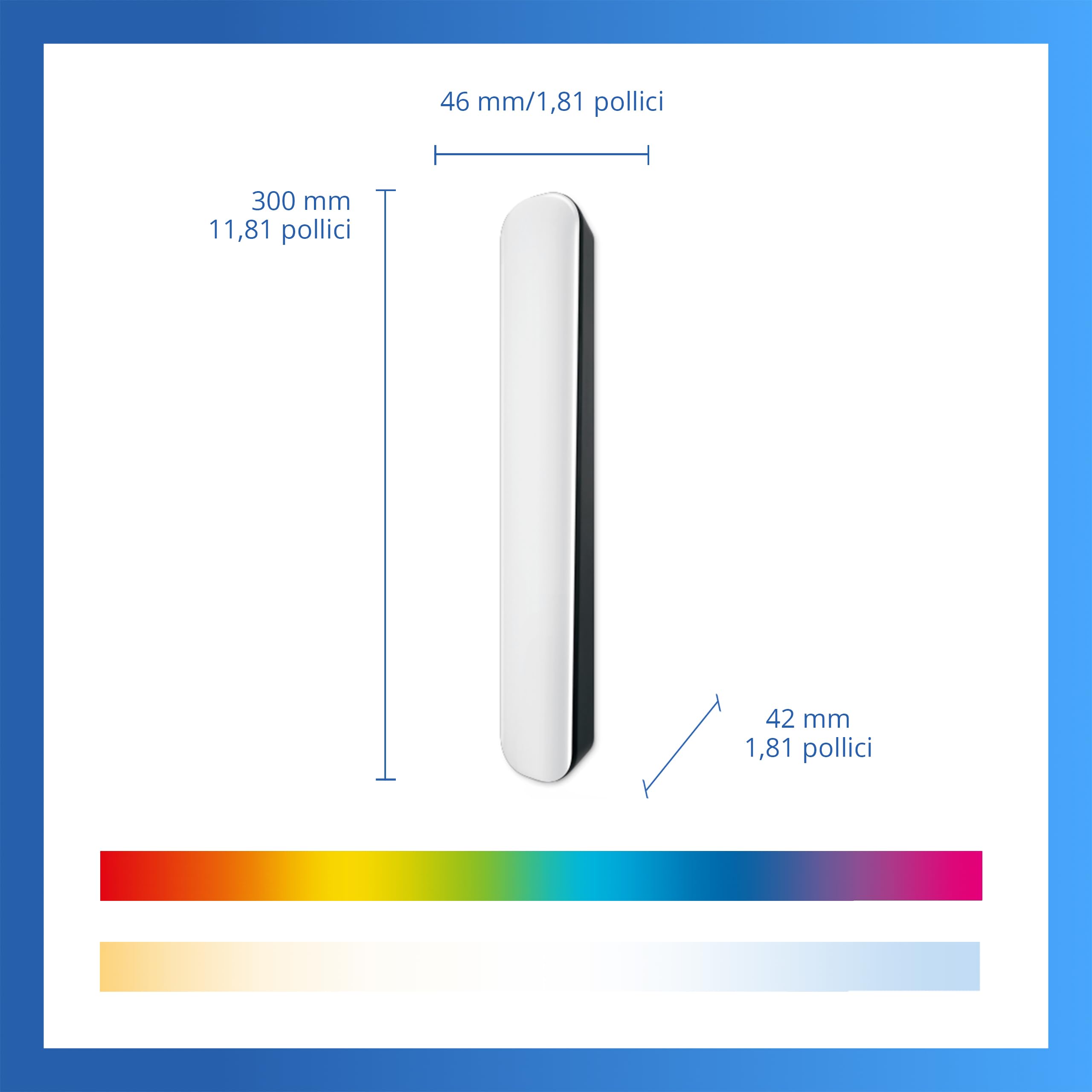 Philips Smart Lighting Gradient Barre Luminose, LED RGBIC, Lampada da Tavolo, Effetti Multicolore, Sinc TV e Musica, Luce Immersiva, Facile da Instal, Connected by WiZ, Alexa, Google Home, Apple Home