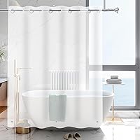 Vista 12 de YISURE Forro de Cortina de Ducha de Medio Tamaño Sin Necesidad de Ganchos 36x74 pulgadas, Tamaño de Cabina Transparente PEVA Plástico Impermeable