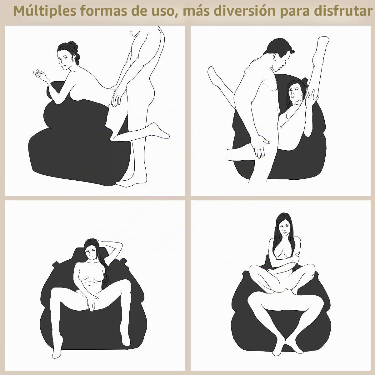 Muebles sexuales sofá sexual silla inflable BDSM con bondage esposas esposas juguetes sexuales parejas juguetes posicionamiento para posición más profunda silla de apoyo para adultos mujeres hombres