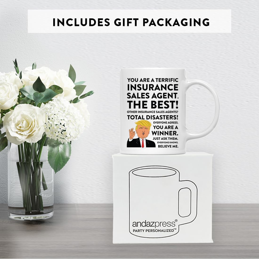 Andaz Press 11oz. Funny President Trump Coffee Mug, Insurance Sales Agent, 1-Pack, Includes Gift Box, Christmas Birthday Graduation Novelty Drinking Cup Gift Idea image 5