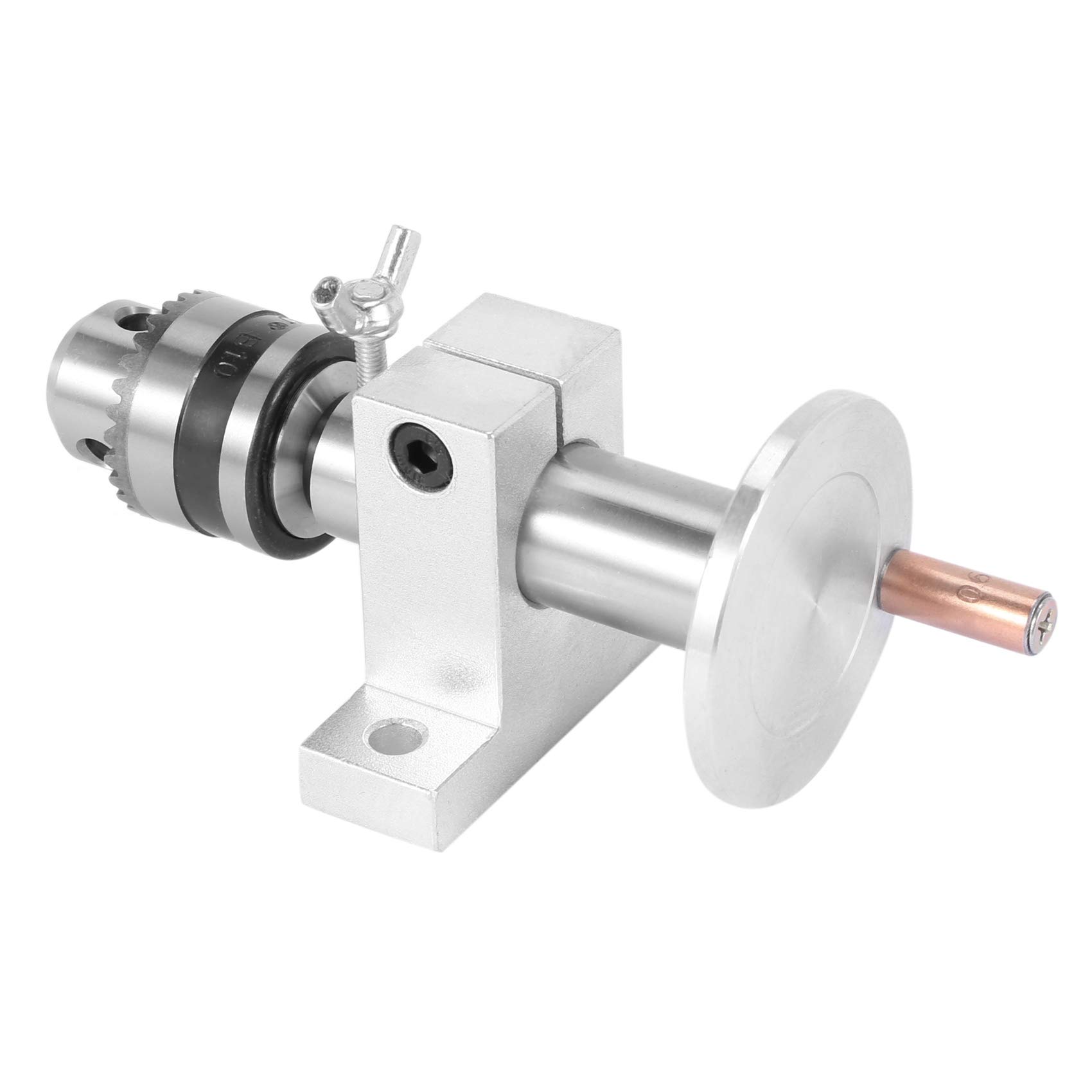 Cabezal central de torno con mandril, accesorios de bricolaje para mini máquina de torno, centro giratorio, herramienta de carpintería