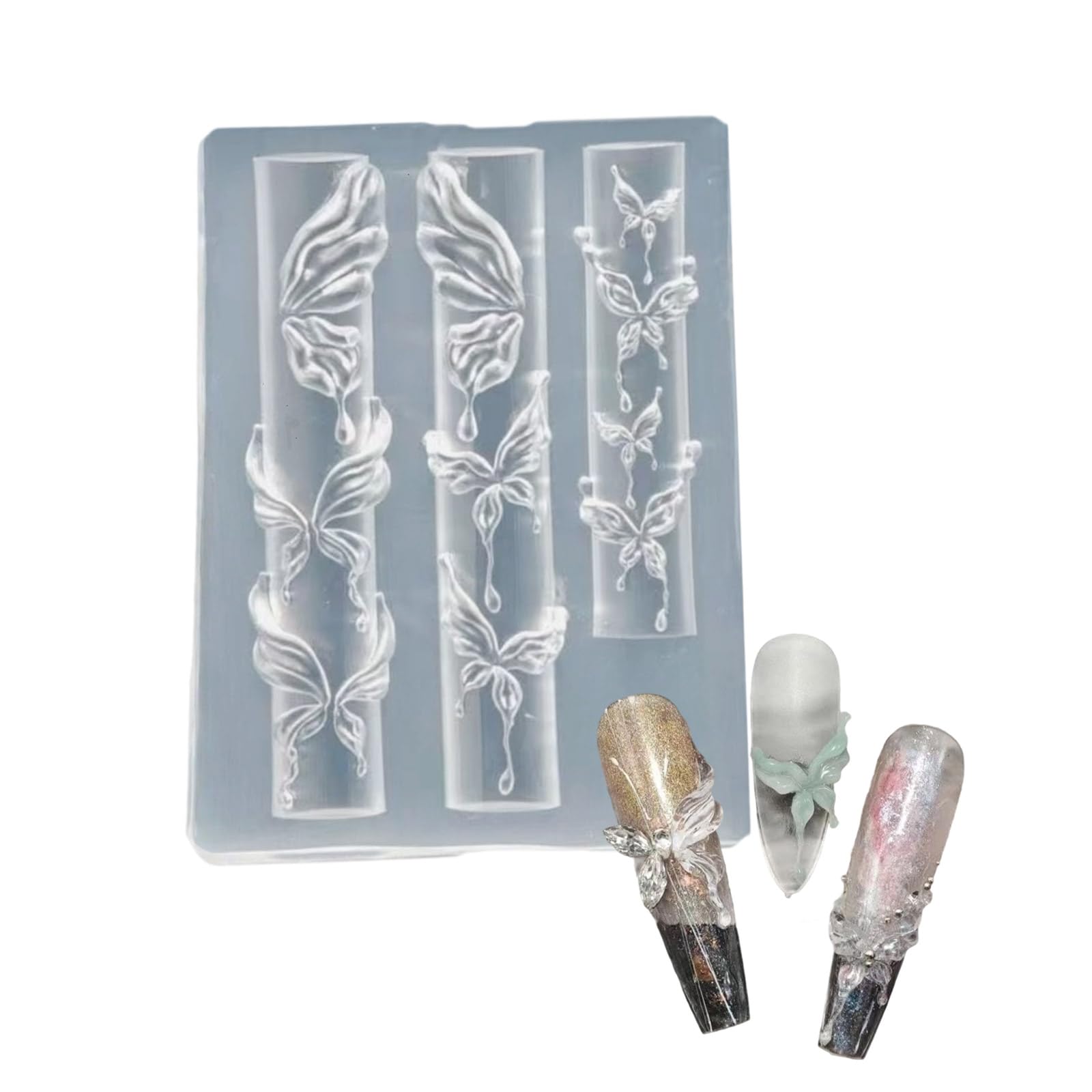 NEWFT Multifuntional Nails Mold Nails Styling Mold Butterfly Theme Nails Accessories Suitable for Accessories Enhanceme