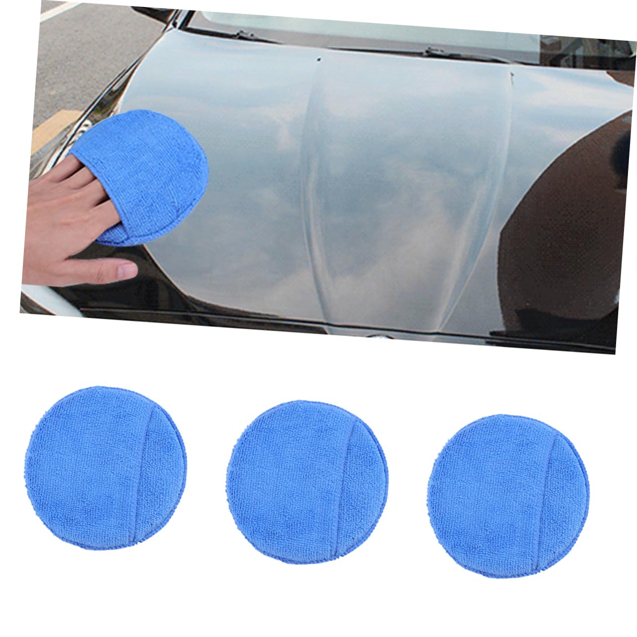 SHERCHPRY 20stücke Mikrofaser Wachsapplikator Pads Wiederverwendbare Wachs Schwämme Für Auto Und Mit Tasche Kratzfrei Hochwertige Mikrofaser Für Anwendung