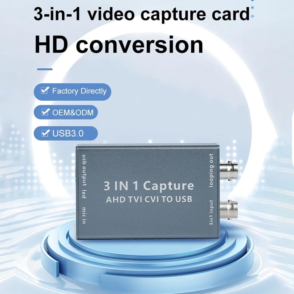 Scheda di Acquisizione Video AHD Scheda Video TVI CVI A USB 3.0 Scatola di Registrazione Video 1080P 60fps per Streaming Live Scheda Video TVI CVI