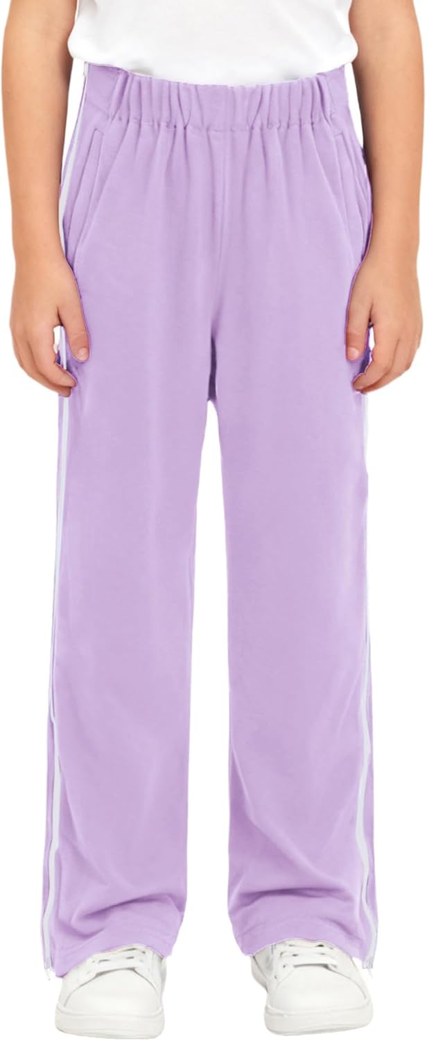 iiniim Kids Boys Tear Away Basketball Pants Side Zipper Elastic Waist Adaptive Sweatpants Special Needs Bottoms Trousers