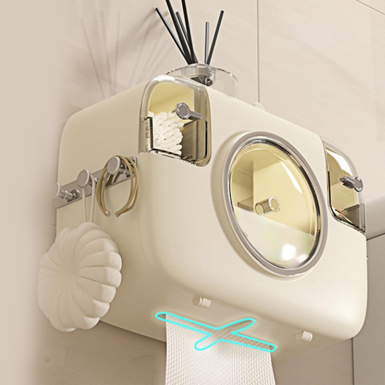 Distributeur d'essuie-mains imperméable : fini le désordre sur le lavabo !