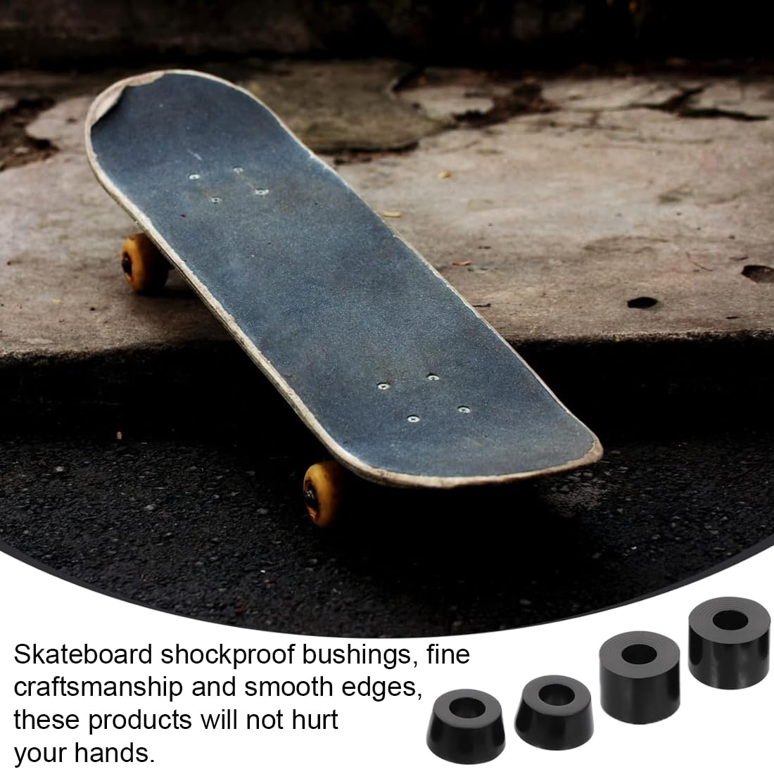 Set de 4 Bujes para Camiones de Longboard con Amortiguación en PU y Herramientas